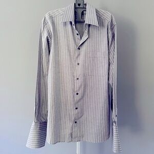 Mani French Cuff Pinstripe Shirt